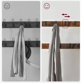 Stojanový vešiak NAVOR hnedá/čierna