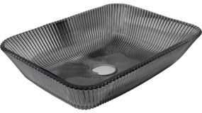 Mexen Tiva, sklenené umývadlo na dosku 46 × 33 cm, čierna, 24184670