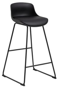 Čierna barová stolička (výška sedadla 76 cm) Tina – Actona