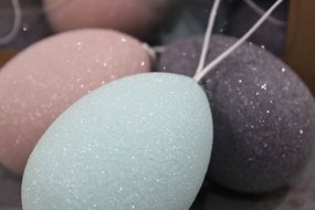 Závesné pocukrované veľkonočné vajíčka 21ks 7cm