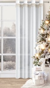 EUROFIRANY VIANOČNÁ ZÁCLONA NA KRÚŽKOCH XMAS 140X250 CM HVIEZDY