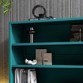 Nízky policový regál LUCA, 1000 x 900 x 350 mm, Modern: morská farba