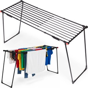 ModernHome Teleskopický, skladací sušiak na bielizeň - čierny