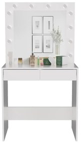 Toaletný stolík Micras 1 (biela) (so zrkadlom) (s LED osvetlením). Akcia -19%. Vlastná spoľahlivá doprava až k Vám domov. 1132473