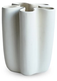 Keramická váza Tulipa, nízka – krémová
