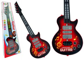 LEAN TOYS Elektrická gitara pre deti – červená