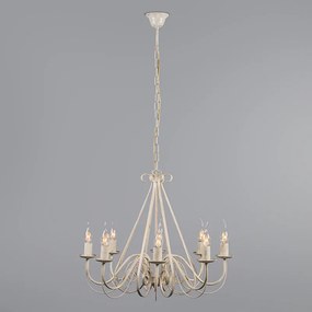 Lustr krémovej farby 60 cm s tienidlami v odtieni taupe - Giuseppe 8