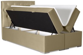 Manželská posteľ Boxspring 140 cm Ronda (zlatá) (s úložným priestorom). Vlastná spoľahlivá doprava až k Vám domov. 1044226