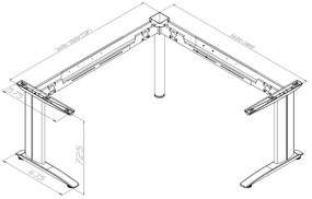 Rohový kancelársky písací stôl PRIMO FLEXIBLE 1800 x 1600 mm, čerešňa