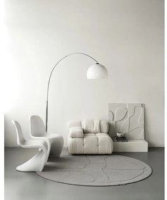 Sivý vlnený okrúhly koberec ø 160 cm Morphic Organica – Agnella