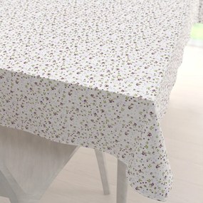 Biante Bavlnený obdĺžnikový obrus Sandra SA-004 Fialové ružičky 100x140 cm