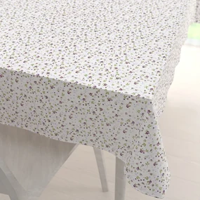 Biante Bavlnený obdĺžnikový obrus Sandra SA-004 Fialové ružičky 100x160 cm