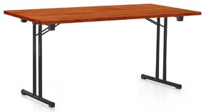 Skladací stôl 160 x 80 cm, čierna podnož, čerešňa