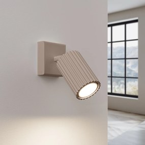 Bodové svietidlo Karbon, 1x tmavobéžové hliníkové tienidlo, (možnosť polohovania)