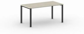 Rokovací stôl INFINITY s čiernou podnožou 1600 x 800 x 750 mm, dub prírodný