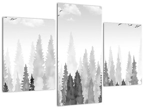 Obraz - Vrcholky lesov (90x60 cm)