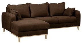 Tmavohnedá rohová pohovka (ľavý roh) Beata - Ropez