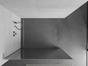 Mexen Kioto L, sprchová zástena Walk-In 70 x 200 cm, 8mm sklo vzor zrkadlo, brúsená oceľ profil, 800-070-103-97-50