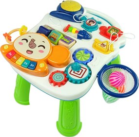 LEAN Toys Interaktívne odrážadlo a chodítko 2 v 1 – stolík, červené