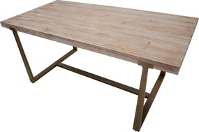 Jedálenský stôl Ankara 180 cm hnedý/zlatý