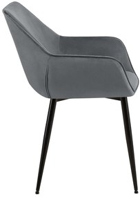 Jedálenská stolička Luena zamat - tmavosivá