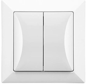 Dvojitý spínač POLA white 33022