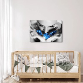 Obraz portrétu ženy s kameňmi (90x60 cm)