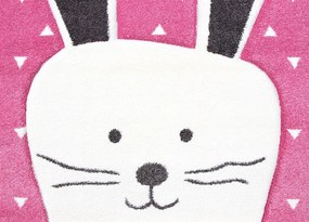 Sintelon, Kusový koberec Pastel Kids 52 / RVR, 120x170, ružová, detská izba