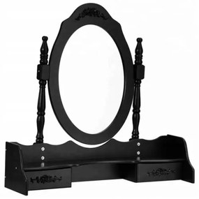 Sammer Toaletný stolík v čiernej farbe so zrkadlom TL01-čierna