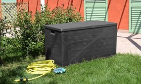WOOD záhradný plastový úložný box 420 L, grafit