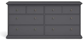 Sivá nízka komoda 183x87 cm Paris – Tvilum