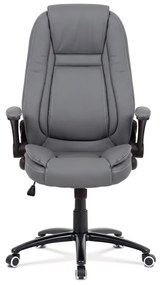BONTEC Kancelárske kreslo, hojdací mechanizmus, šedá ekokoža, KA-G301 GREY Farba: Šedá