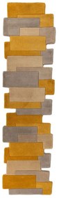 Žlto-béžový vlnený koberec Flair Rugs Collage, 60 x 230 cm