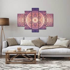 Obraz - Mandala na fialovom gradiente (150x105 cm)