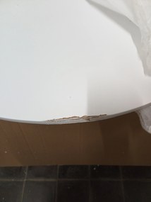 AKCIA Biely jedálenský stôl s čiernymi nohami OSLO 80x80 II. akosť