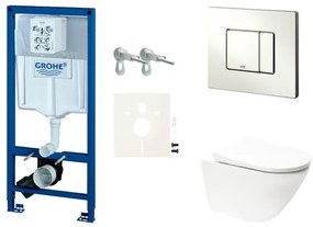 Cenovo zvýhodnený závesný WC set GROHE do ľahkých stien / predstenová montáž + WC Vitra Integra SIKOGRSINTRE2S, 1 ks