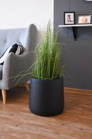 Kvetináč VEKRA, sklolaminát, výška 40 cm, čierna
