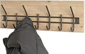 Vešiak na stenu Parma, šírka 60 cm, dub/čierny%