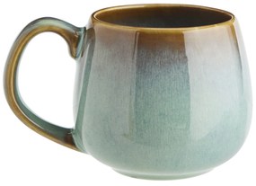 MADAM STOLTZ Kameninový hrnček Green Reactive Glaze 400 ml