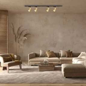 Bodové svietidlo v lištovom systéme PIPE 4xGU10/10W/230V zlatá/čierna