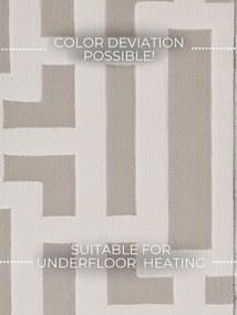 ELLE Decoration, Kusový koberec Perles 106188 Cream z kolekcie Elle, 120x170, béžová, obývacia izba