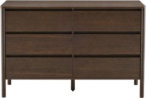 Komoda Blair so 6 zásuvkami (CD01) dymový dub 120 cm
