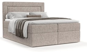 Svetlohnedá boxspring posteľ s úložným priestorom 160x200 cm Imagine – Maison de Rêve