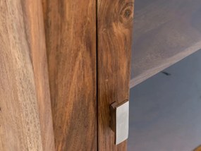 furniture-nabytek.cz - Masívna nástenná skrinka do kúpeľne Lagos z palisandra, lakovaná, hnedá – 46×25×70 cm