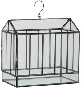 Čierny závesný domáci skleník - 34 * 20 * 40 cm