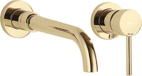 Rea Lungo Long, podomietková umývadlová/vaňová batéria + BOX, zlatá lesklá, REA-B0370