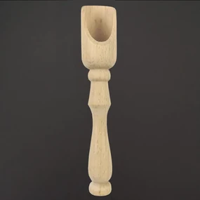 AMADEA Drevená lopatka na korenie, masívne drevo, veľkosť 14 cm