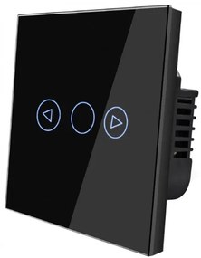 MILIO Sklenený nástenný dotykový stmievač WIFI - čierny