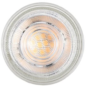 Sada 5 GU10 50 mm 3-krokových stmievateľných Kelvin LED žiaroviek číra 4,5 W 380 lm 2000-2700 K