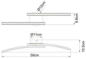Globo 67169-12IP - LED Kúpeľňový prisadený luster JULES 2xLED/6W/230V IP44